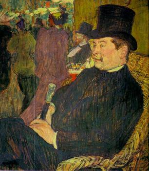 亨利 德 土魯斯 羅特列尅 Portrait of Monsieur Delaporte at the Jardin de Paris 亨利 德 土魯斯 羅特列尅 Portrait of Monsieur Delaporte at the Jardin de Paris
